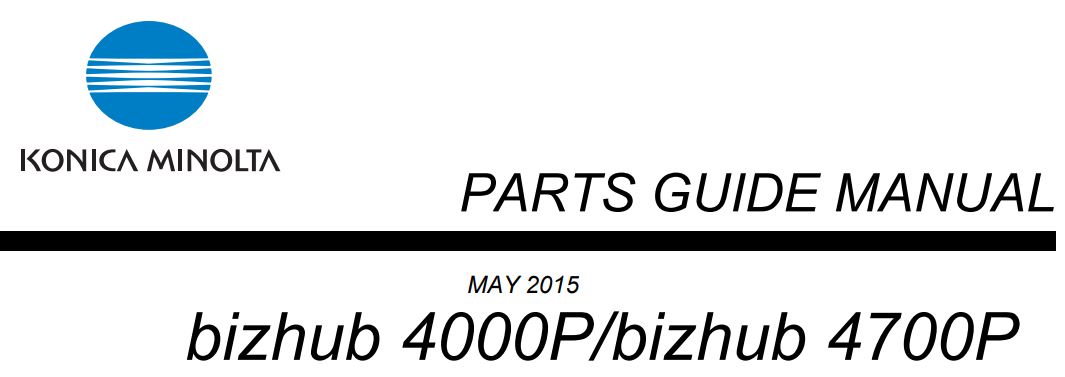 bizhub 4000P Part Guides-image