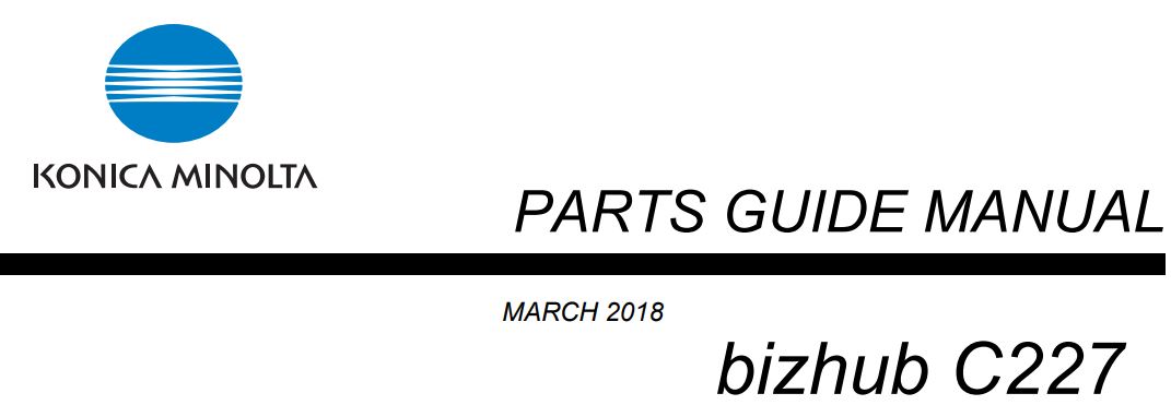 bizhub C227 Part Manuals-image